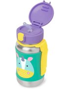 Skip Hop Zoo Straw Bottle неръждаема бутилка за вода със сламка Unicorn 12 m+ 1 бр.