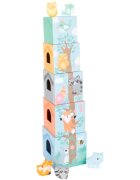 Small foot Stacking Tower Pastel Animals кула за сглобяване 12m+ 10 бр.