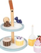 Small foot Tasty Cupcake Display Tray комплект играчки от дърво 3 y+ 13 бр.