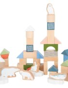 Small foot Wooden Building Blocks Dino кубчета от дърво 12 m+ 20 бр.