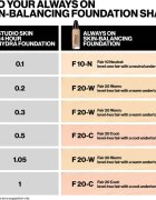 Smashbox Always On Skin Balancing Foundation дълготраен фон дьо тен цвят F10N - LEVEL-ONE FAIR WITH A NEUTRAL UNDERTONE 30 мл.