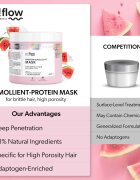 so!flow High Porosity Hair Protein-Emollient Mask подсилваща маска за крехка и стресирана коса 400 мл.