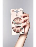 SOSU Cosmetics Salon Nails Изкуствени нокти цвят Soft Sage 30 бр.