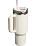 Stanley Quencher H2.O FlowState™ Fluted Tumbler неръждаема термочаша със сламка голям Cream Gloss 1 бр.