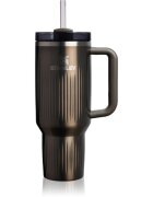 Stanley Quencher H2.O FlowState™ Fluted Tumbler неръждаема термочаша със сламка голям Gunmetal Shine 1 бр.