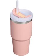 Stanley Quencher H2.O FlowState™ Tumbler неръждаема термочаша със сламка малък Peach Rose 1 бр.