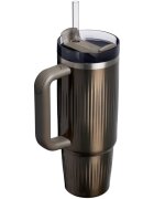 Stanley Quencher H2.O Fluted Tumbler неръждаема термочаша със сламка голям gunmetal shine 1 бр.