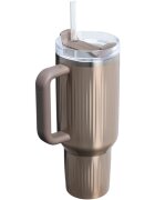 Stanley Quencher H2.O Fluted Tumbler неръждаема термочаша със сламка голям Pale Gold Shine 1 бр.