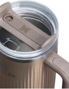 Stanley Quencher H2.O Fluted Tumbler неръждаема термочаша със сламка голям Pale Gold Shine 1 бр.