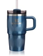 Stanley Quencher H2.O Fluted Tumbler неръждаема термочаша със сламка малък Glacial Blue Shine 1 бр.