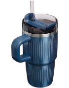 Stanley Quencher H2.O Fluted Tumbler неръждаема термочаша със сламка малък Glacial Blue Shine 1 бр.