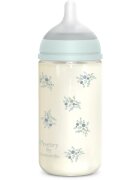 Suavinex Poetry SX Pro Physiological Glass M стъклено бебешко шише 3 m+ Medium Flow - Blue 1 бр.