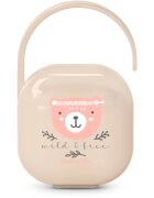 Suavinex Wild & Free Soother Holder кутийка за биберон Pink 1 бр.