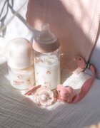 Suavinex Wonderland SX PRO +3 MF детско шише Cream-Coloured Flower 240 мл.
