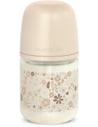 Suavinex Wonderland SX Pro Physiological Anti-Colic Glass стъклено бебешко шише +0 SF Cream Flower 120 мл.