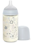 Suavinex Wonderland SX Pro Physiological Anti-Colic Glass стъклено бебешко шише M Medium Flow 3 m+ Liberty Blue 1 бр.