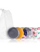 T-Tomi Make-up Removal Pads Set Soft 1 Week тампони за почистване на грим които могат да се перат COLOUR + Laundry Wash Bag 7 бр.