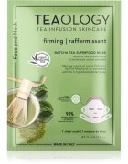 Teaology Matcha Tea Superfood Mask стягаща платнена маска за контурите на лицето с матча 1 бр.