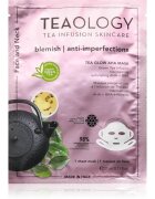 Teaology Tea Glow Blemish AHA Purifying Mask платнена маска с почистващ и освежаващ ефект за шия и деколте 21 мл.