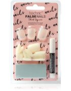 Technic Cosmetics False Nails Short Square Изкуствени нокти с лепило 48 бр.