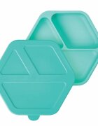 Tiny Twinkle Silicone Plate разделена чиния с капак Mint 1 бр.