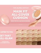 TIRTIR Mask Fit All Cover Cushion Mini матиращ фон дьо тен в гъба цвят 21C Cool Ivory 4.5 гр.