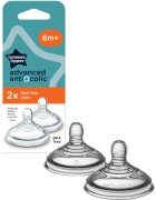 Tommee Tippee Advanced Anti-Colic биберон за шише Fast Flow 6-12m 2 бр.