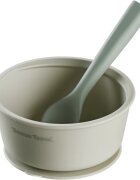 Tommee Tippee EasiStick™ Silicone Bowl & Spoon силиконова купичка с вендуза 4m+ Green 1 бр.