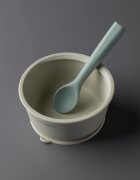 Tommee Tippee EasiStick™ Silicone Bowl & Spoon силиконова купичка с вендуза 4m+ Green 1 бр.
