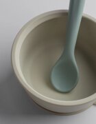 Tommee Tippee EasiStick™ Silicone Bowl & Spoon силиконова купичка с вендуза 4m+ Green 1 бр.