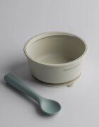 Tommee Tippee EasiStick™ Silicone Bowl & Spoon силиконова купичка с вендуза 4m+ Green 1 бр.
