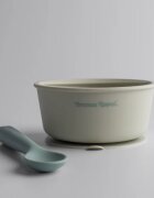 Tommee Tippee EasiStick™ Silicone Bowl & Spoon силиконова купичка с вендуза 4m+ Green 1 бр.