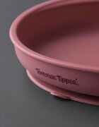 Tommee Tippee EasiStick™ Silicone Weaning Plate чиния с вендуза 4m+ Pink 1 бр.