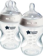 Tommee Tippee Natural Start Anti-Colic бебешко шише Slow Flow 0m+ 2x260 мл.