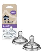 Tommee Tippee Natural Start Anti-Colic Teat биберон за шише Variable Flow 0m+ 2 бр.
