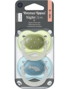 Tommee Tippee NightGlow Soother 0-6m биберон Boy 2 бр.