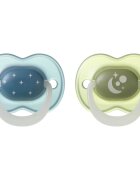 Tommee Tippee NightGlow Soother 6-18m биберон Boy 2 бр.