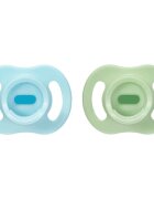 Tommee Tippee Ultra Light Stay Put 0-6 m биберон Boy 2 бр.
