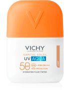 Vichy Capital Soleil UV Aqua защитна тонирана течност за лице с хидратиращ ефект SPF 50 50 мл.