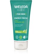 Weleda Energy Fresh 3in1 почистващ гел 3 в 1 за коса и тяло за мъже 200 мл.