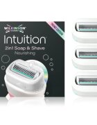 Wilkinson Sword Intuition 2in1 Soap & Shave Nourishing Резервни остриета 3 бр.