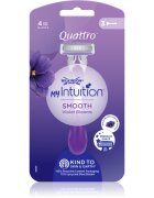 Wilkinson Sword My Intuition Quattro самобръсначки за еднократна употреба Violet Blooms 3 бр.