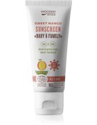 WoodenSpoon Baby & Family Sweet Mango защитно слънцезащитно мляко за цялото семейство SPF 50 100 мл.