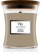 Woodwick Cashmere ароматна свещ с дървен фитил 275 гр.