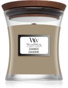 Woodwick Cashmere ароматна свещ с дървен фитил 85 гр.