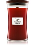 Woodwick Cinnamon Chai ароматна свещ с дървен фитил 609.5 гр.