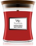 Woodwick Crimson Berries ароматна свещ с дървен фитил 85 гр.