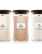 Woodwick Linen Tea & Sea Salt set подаръчен комплект