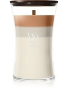 Woodwick Trilogy Café Macchiato ароматна свещ с дървен фитил 610 гр.