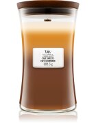 Woodwick Trilogy Café Sweets ароматна свещ с дървен фитил 609.5 гр.